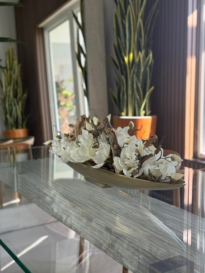 Magnolias and Driftwood in Gold Denver Boat