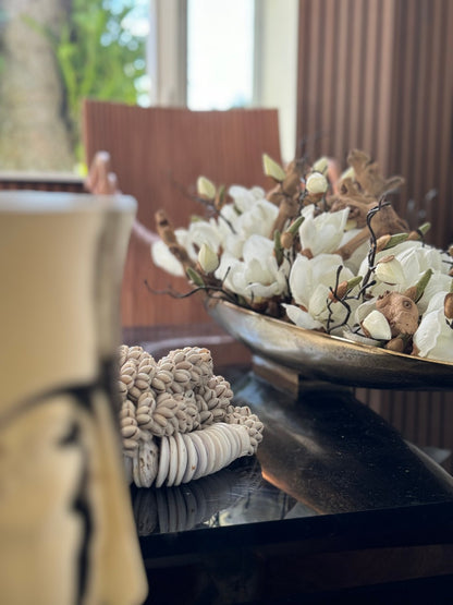 Magnolias and Driftwood in Gold Denver Boat