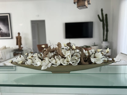 Magnolias and Driftwood in Gold Denver Boat