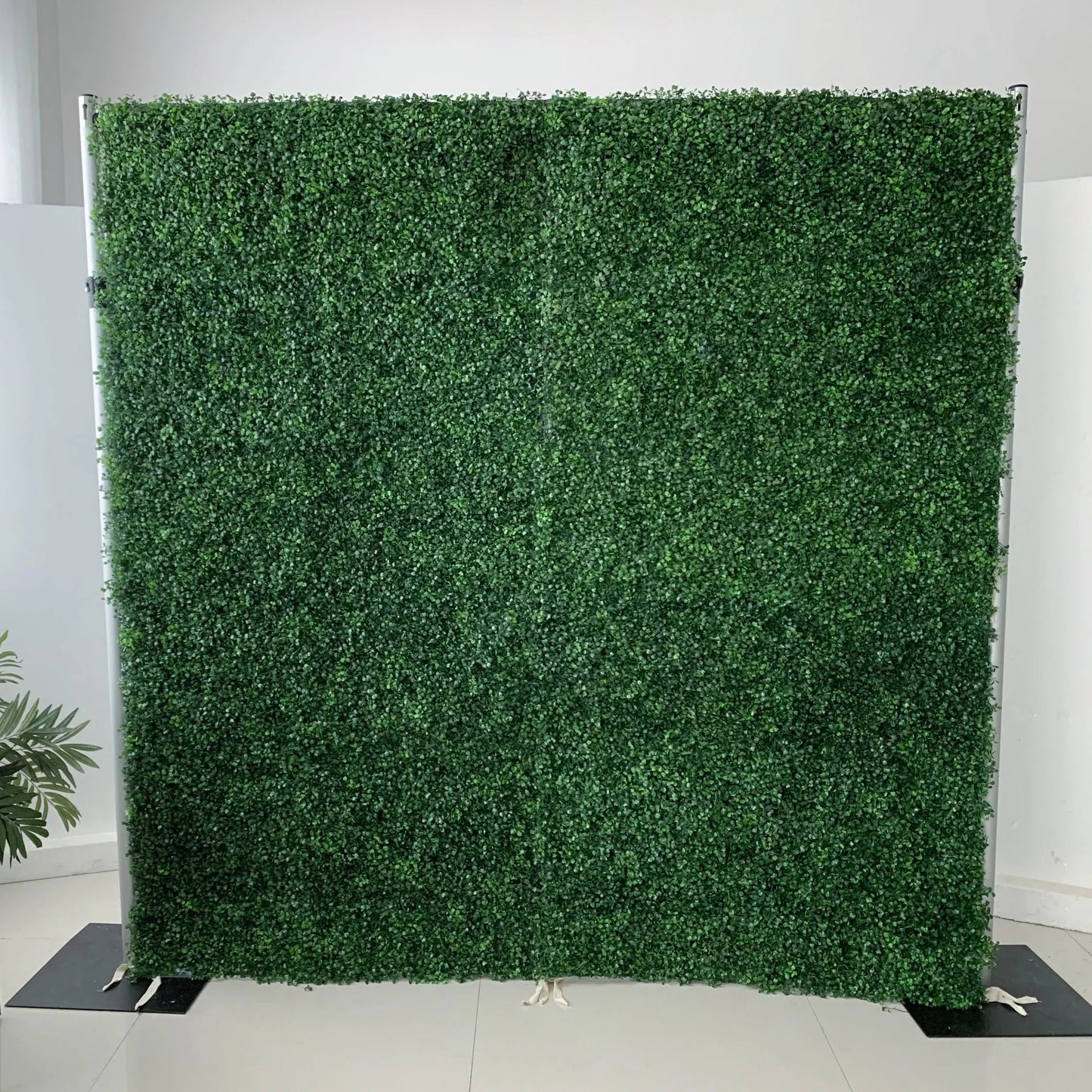 Roll Up Fabric Artificial Green Grass Wall Wedding Backdrop, Floral Party Decor, Event Photography-VF-086