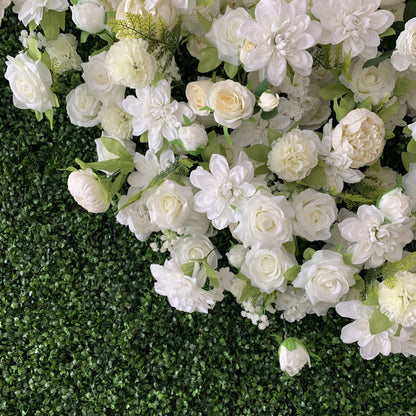 Roll Up Fabric Artificial Flower Wall Wedding Backdrop, Floral Party Decor, Event Photography-VF-126