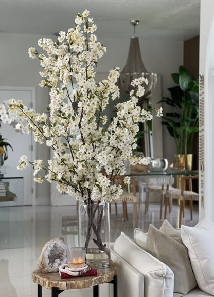 Cherry Blossoms in 16″ Glass Cylinder