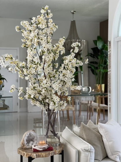 Cherry Blossoms in 16″ Glass Cylinder