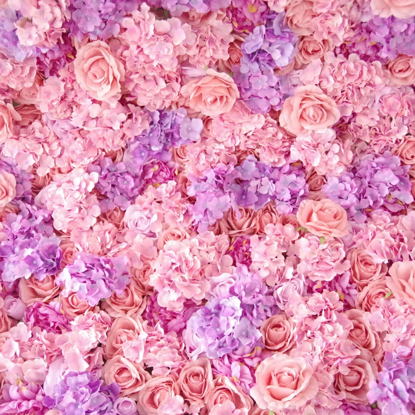 Roll Up Fabric Artificial Rose and Warm Purple Flower Wall Wedding Backdrop, Floral Party Decor, Event Photography-VF-055