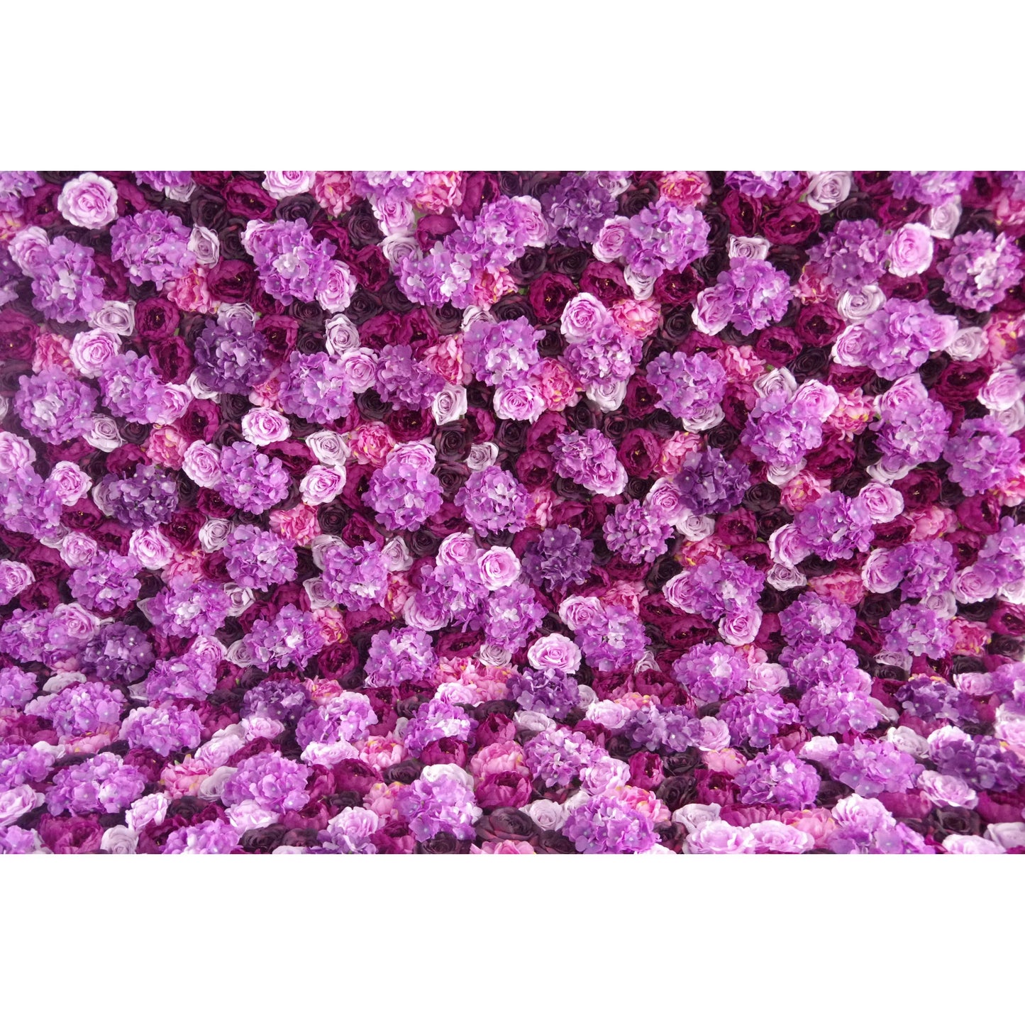 Roll Up Fabric Artificial Mixed Dusty Lavender and Soft Purple Flower Wall Wedding Backdrop, Floral Party Decor, Event Photography-VF-057