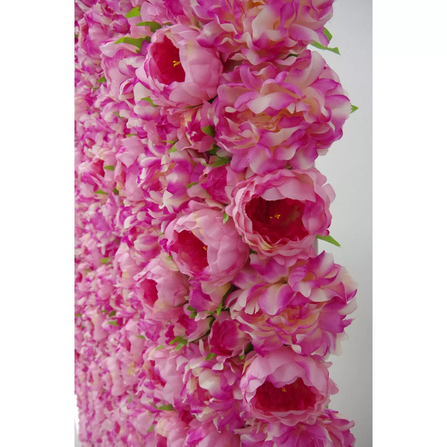 Roll Up Fabric Artificial Pansy Purple and Muted Pink Flower Wall Wedding Backdrop, Floral Party Decor, Event Photography-VF-065