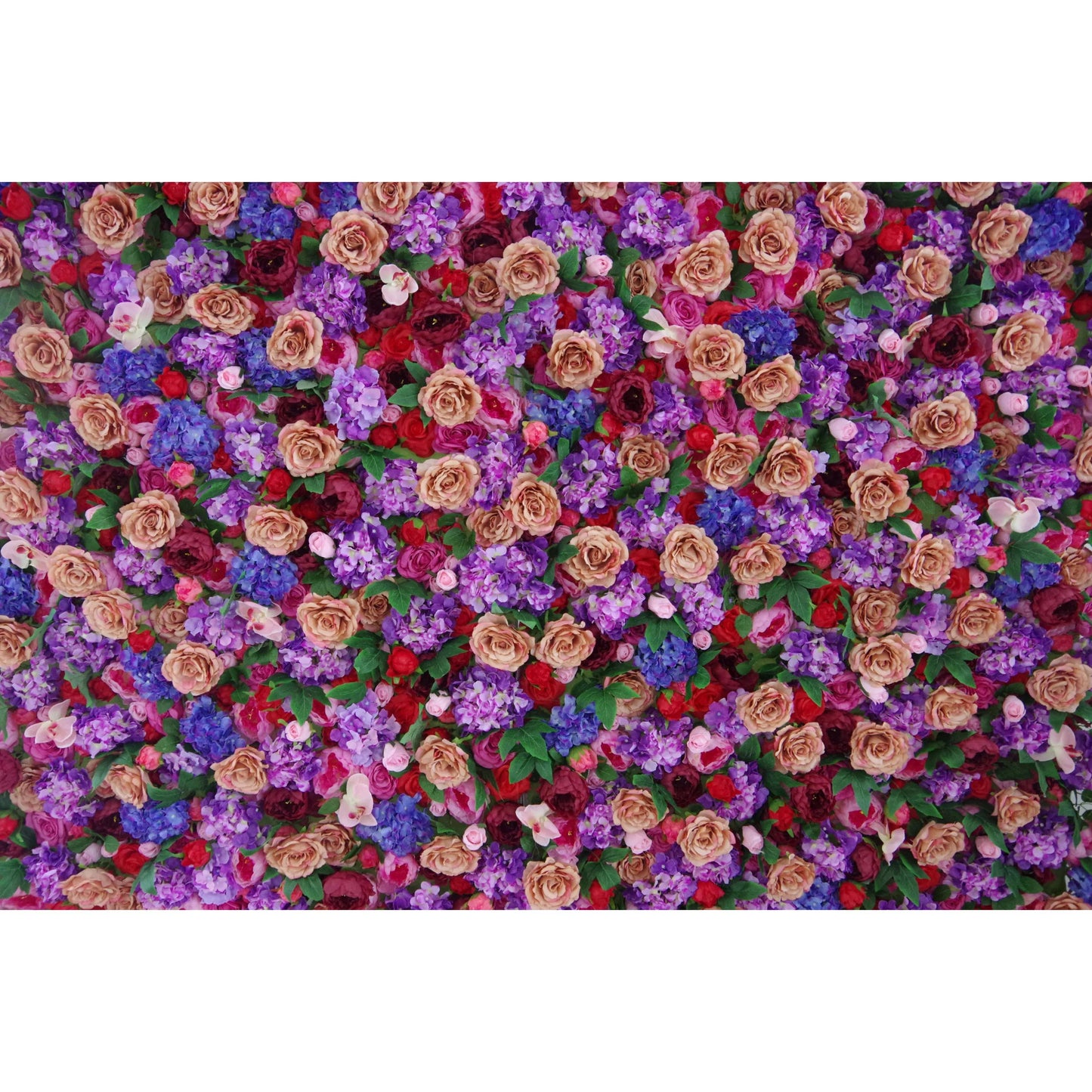 Roll Up Fabric Artificial Mixed Rose in Pale Purple and Brownish Pink, Dingley Flower Wall Wedding Backdrop, Floral Party Decor, Event Photography-VF-066