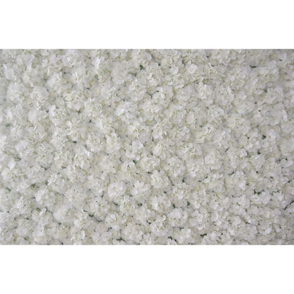 Roll Up Fabric Artificial Lemon Green and White Flower Wall Wedding Backdrop, Floral Party Decor, Event Photography-VF-063