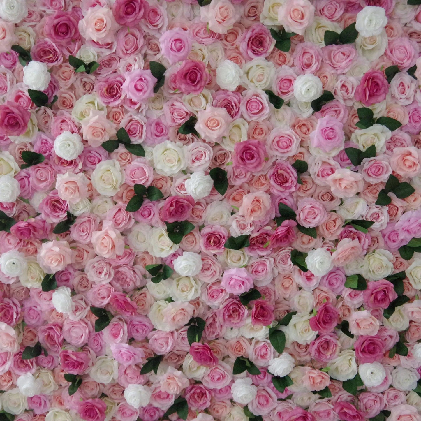 Roll Up Fabric Artificial Mixed Pinky and White Floral Wall Wedding Backdrop, Floral Party Decor, Event Photography-VF-084