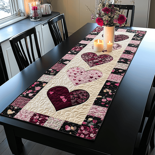 Infinite Hearts Quilted Table Runner NCU0TH2527