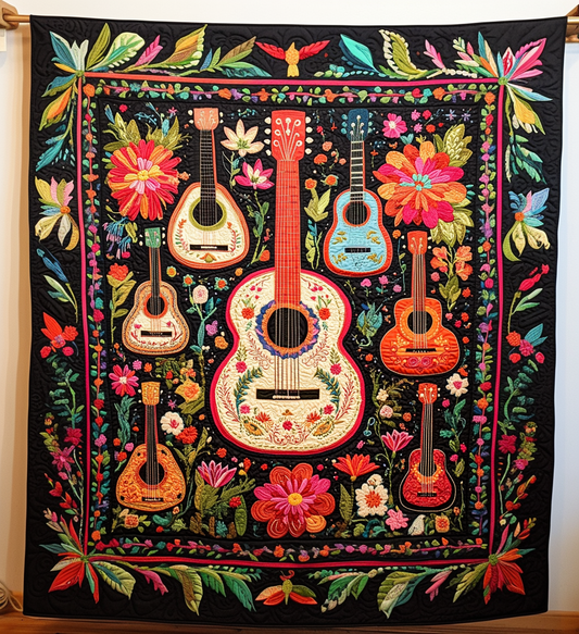 Instrument Fiesta Art Quilt Hanging NCU0DV814