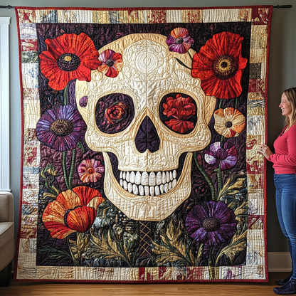 Intricate Skull Quilted Blanket NCU0TL1884