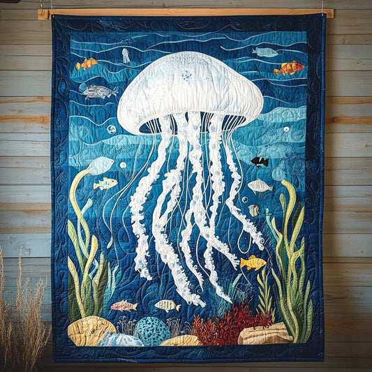 Jellyfish Glow Quilted Blanket NCU0NT733