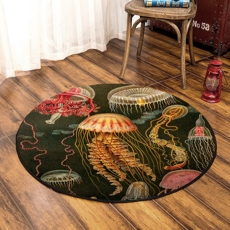 Jellyfishes HM0310134TM Round Area Rug