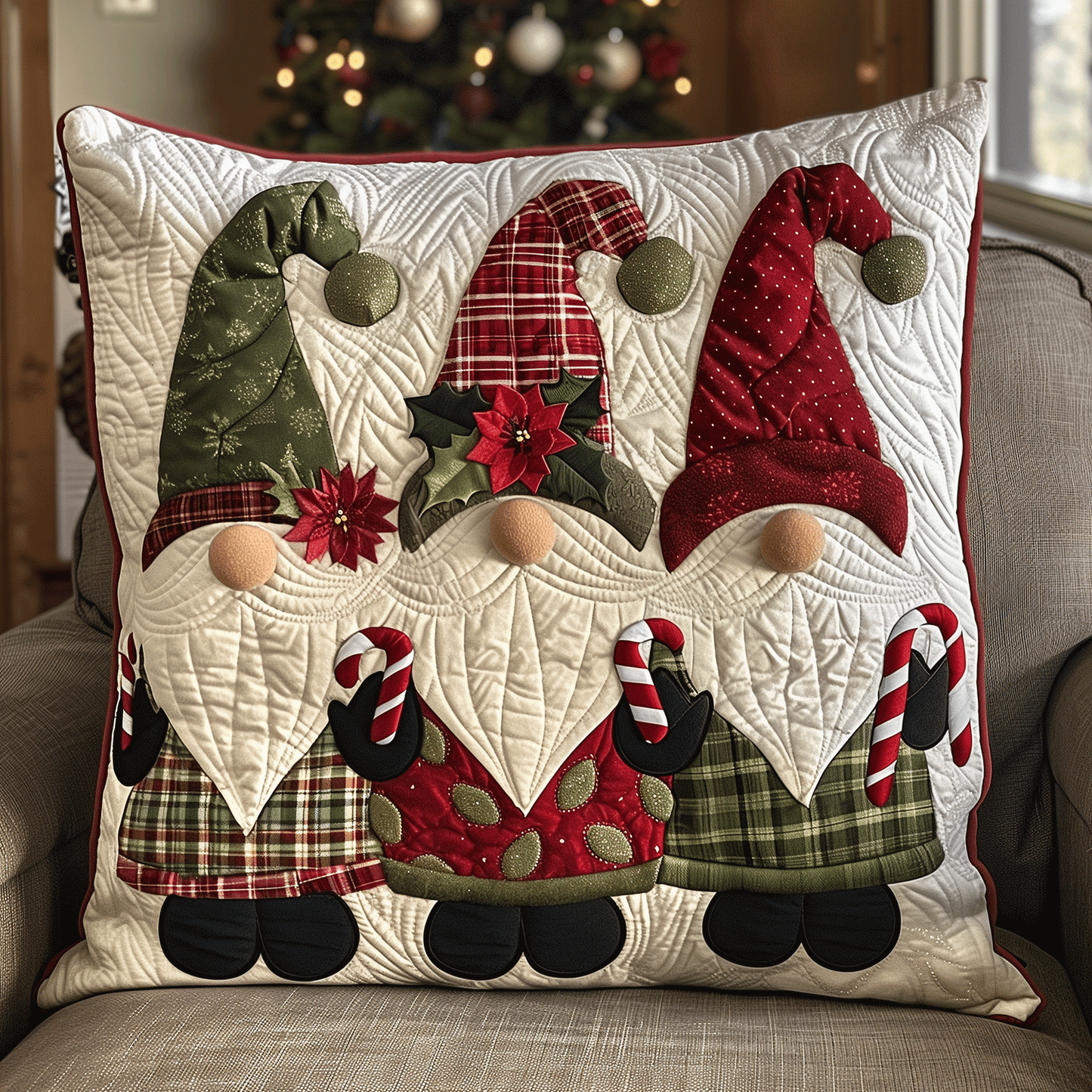 Jingle Gnome Quilted Pillow Case NCU0TH1114