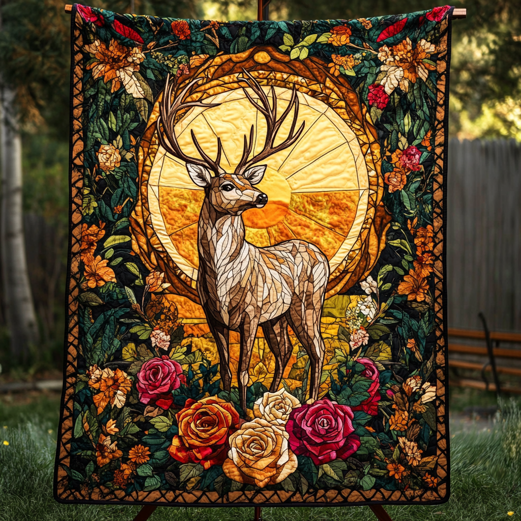 Jolly Antlers Quilted Blanket NCU0VH1191