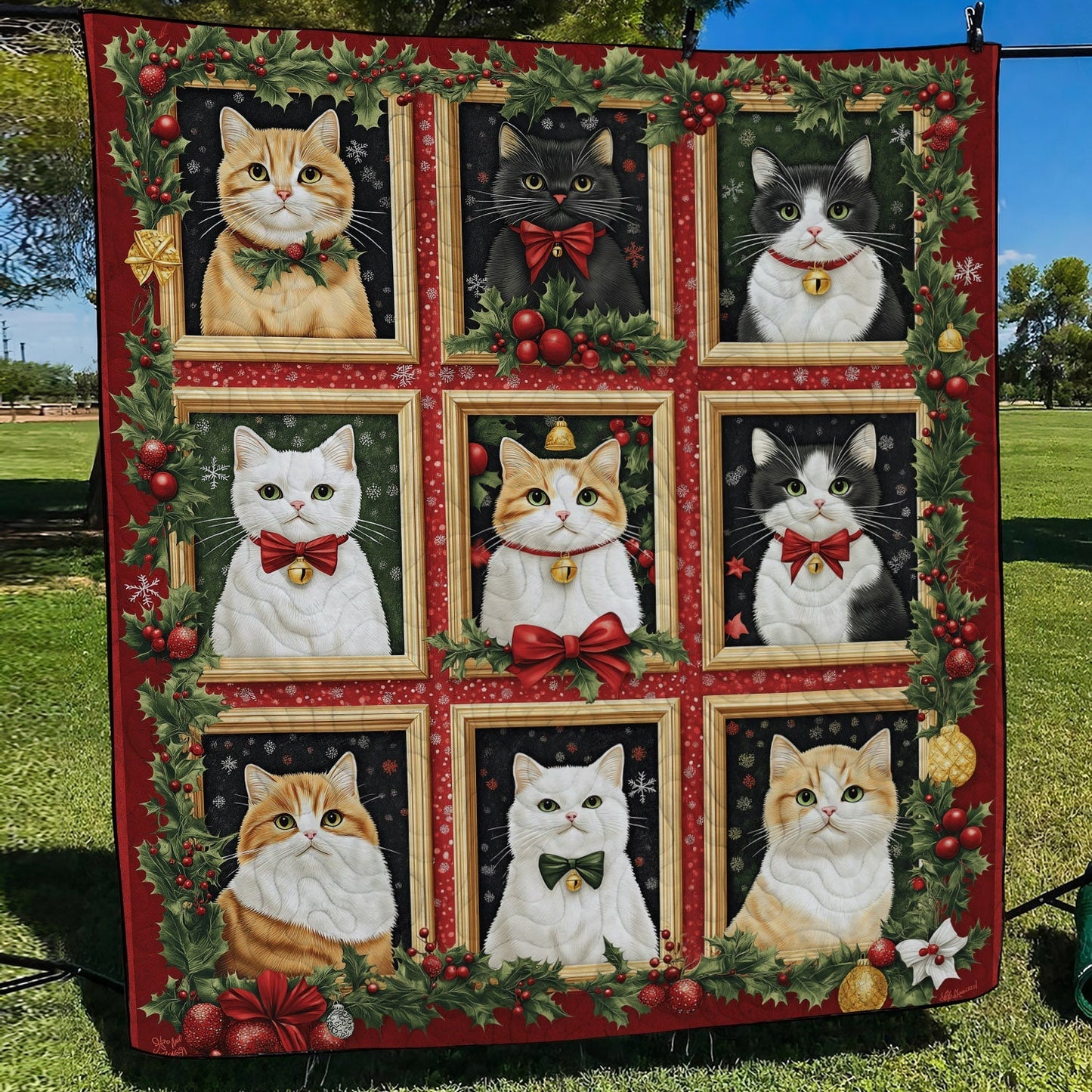 Jolly Cats Quilted Blanket NCU0TL1687