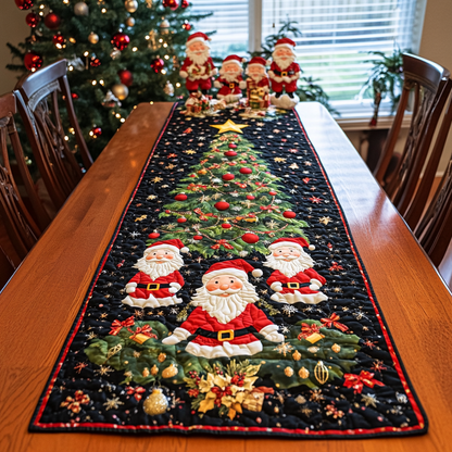 Jolly Santa Parade Quilted Table Runner NCU0DK1439