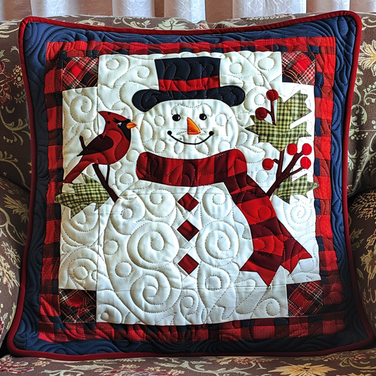 Jolly Snowman Quilted Pillow Case NCU0TL629