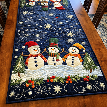 Jolly Snowmen Quilted Table Runner NCU0VH678