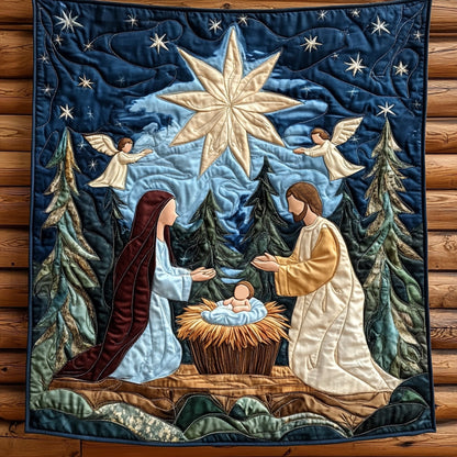 Joyful Nativity Quilted Blanket NCU0PT1445