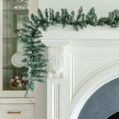 9' x 12" Tribeca Spruce Blue Garland Unlit