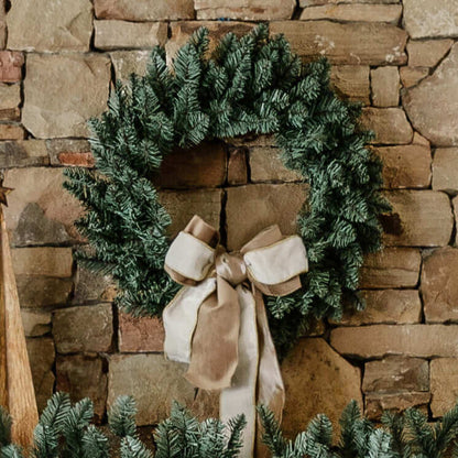 24" Tribeca Spruce Blue Wreath Unlit