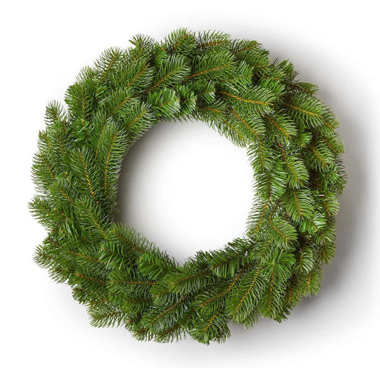 36" King Douglas Fir Wreath With 150 Warm White LED Lights (Plug Operated)