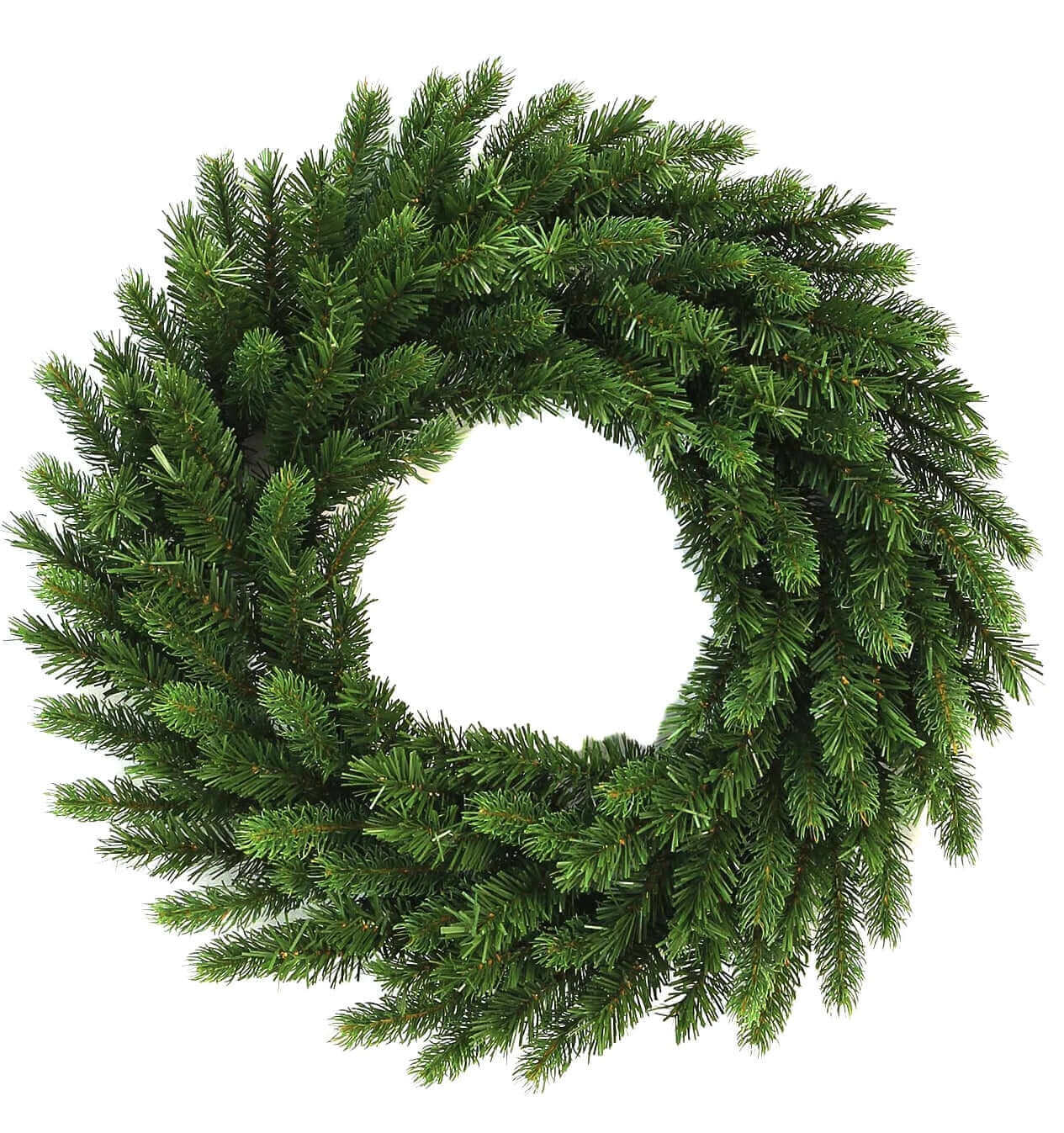 36" King Fraser Fir Wreath with Warm White LED Lights (Plug Operated)