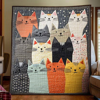 Kitty Carnival Quilted Blanket NCU0TH1533