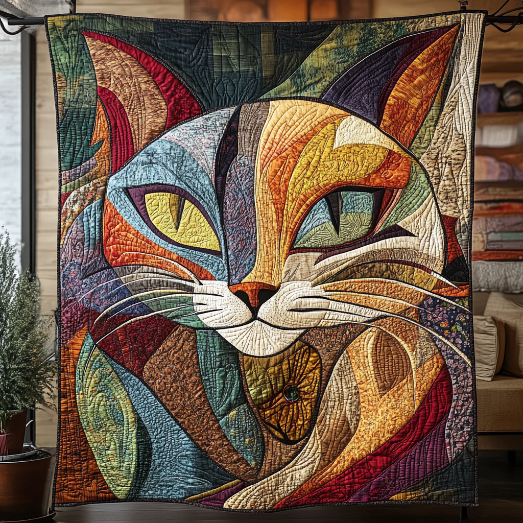 Kitty Kingdom Quilted Blanket NCU0DK940