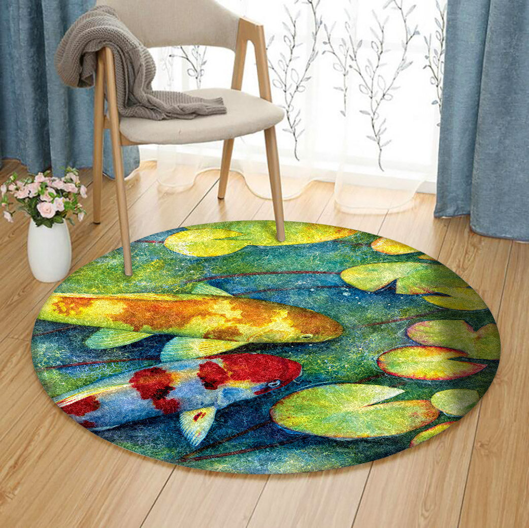 Koi Garden HM0410053TM Round Area Rug