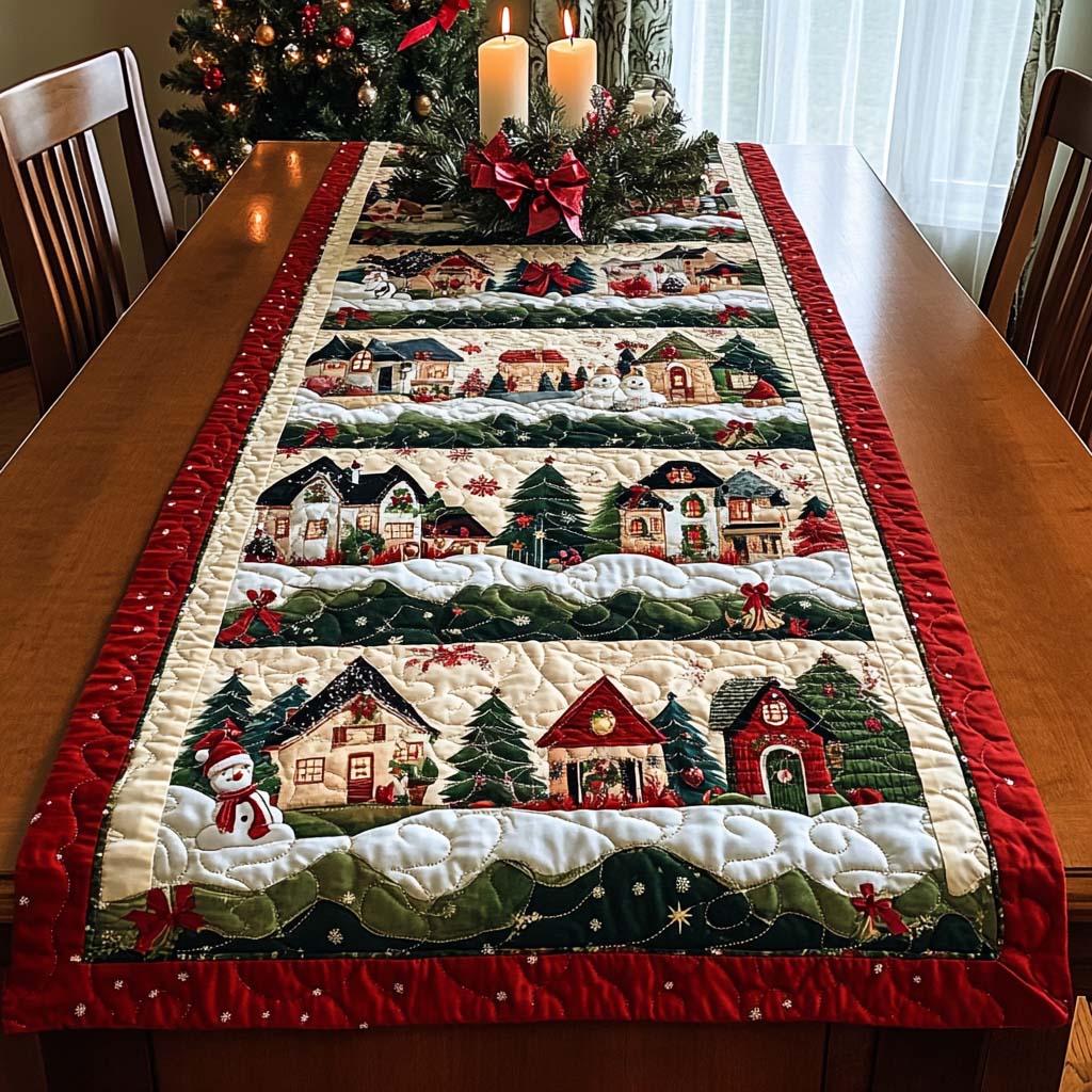 Kris Kringle Quilted Table Runner NCU0NT643