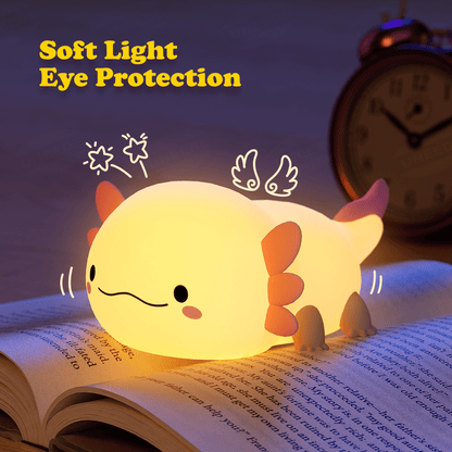 Axolotl Squishy Silicone LED Night Light - Perfect Gift for Kids and Girls