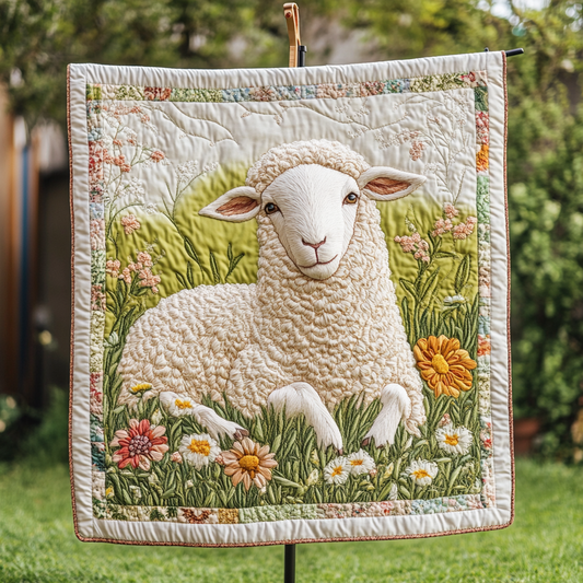 Lamb Haven Quilted Blanket NCU0VH1641