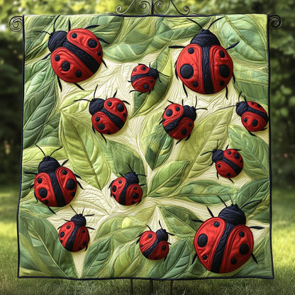 Leafy Ladybug Delight Quilted Blanket NCU0NT2891