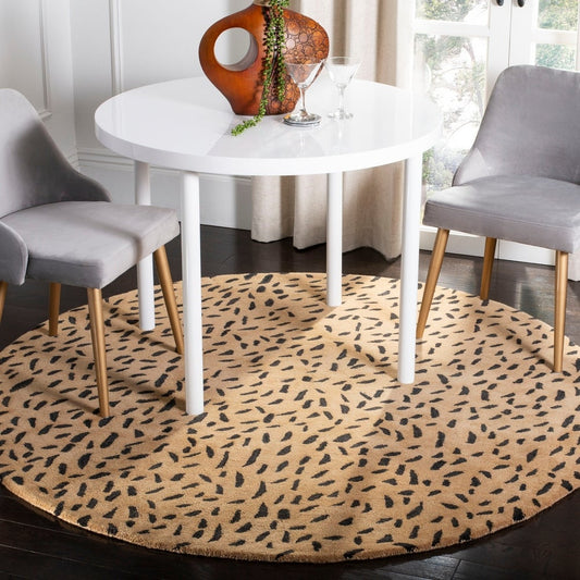 Leopard CLM1210106R Round Area Rug