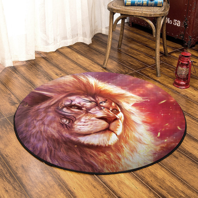 Lion BT310748T Round Area Rug