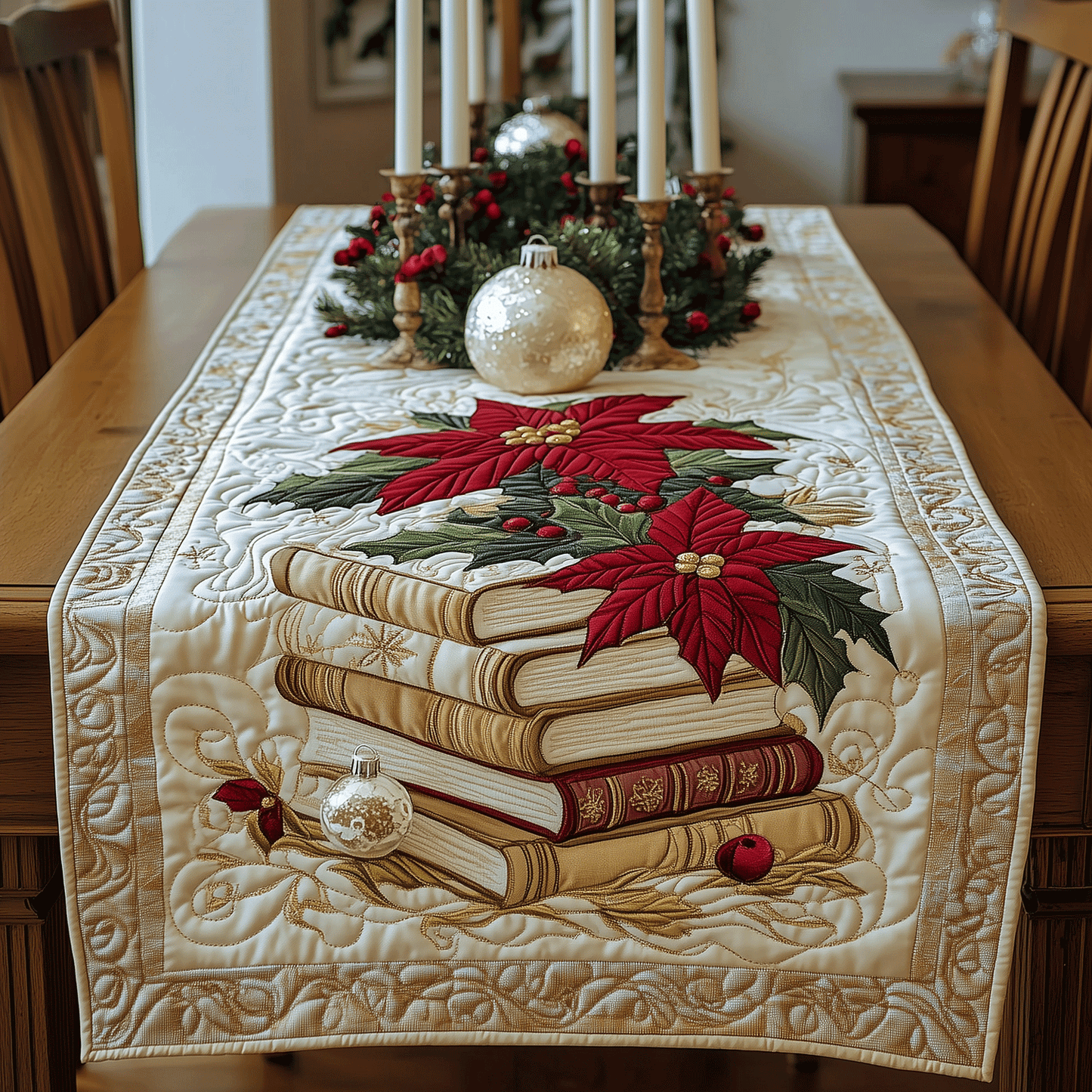 Literary Bliss Quilted Table Runner NCU0TH2309