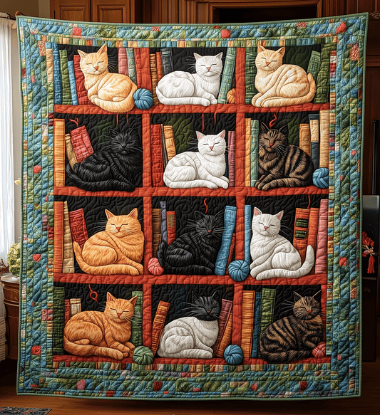 Literary Feline Quilted Blanket NCU0TH1810