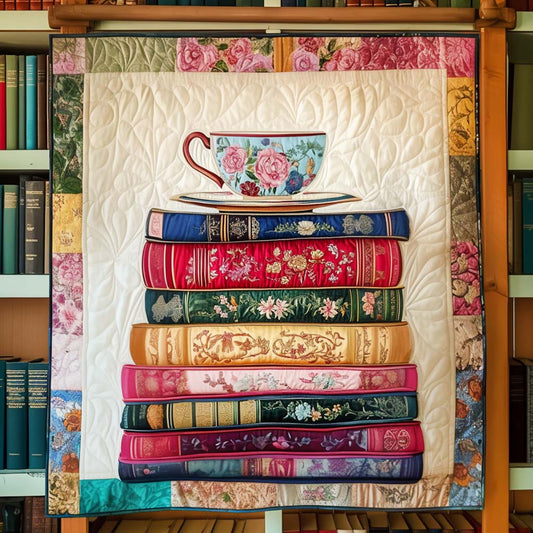 Literary Sips Quilted Blanket NCU0NT895