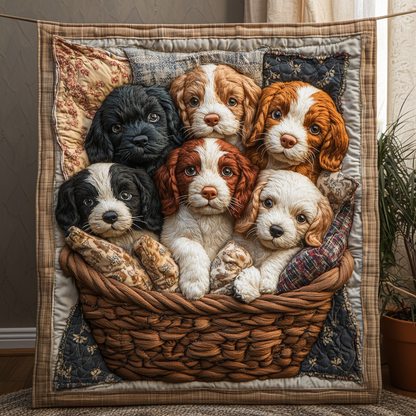 Little Spaniel Quilted Blanket NCU0DV2622