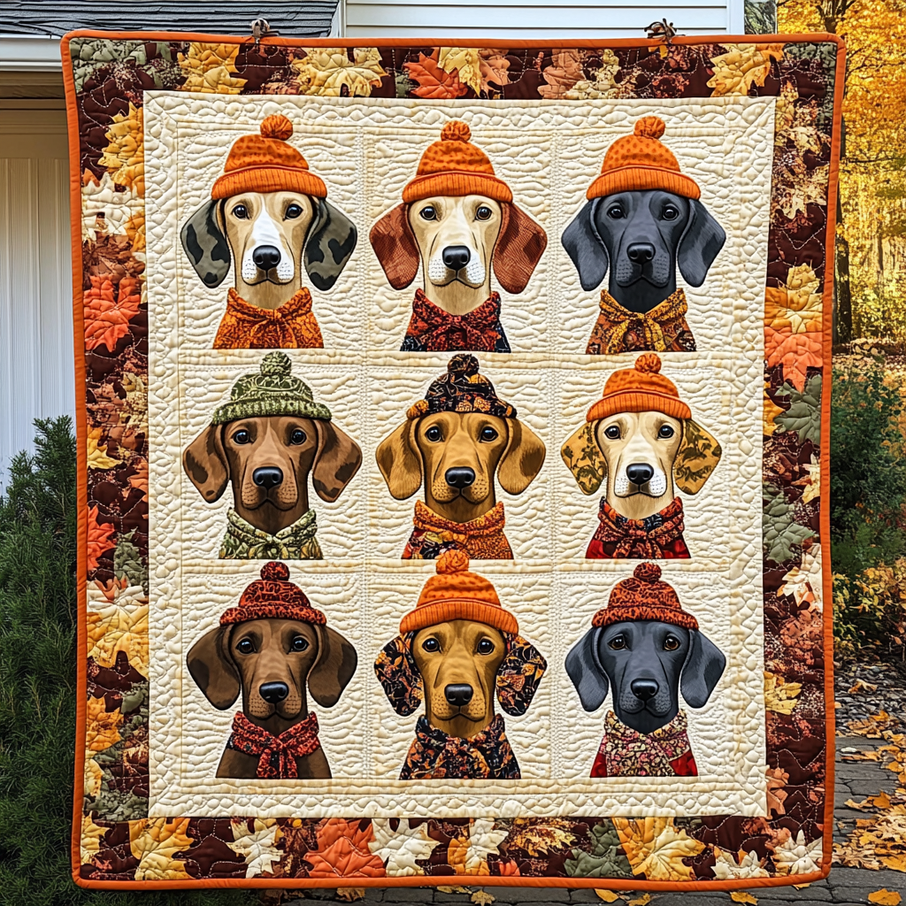 Long Hound Lines Quilted Blanket NCU0DK412