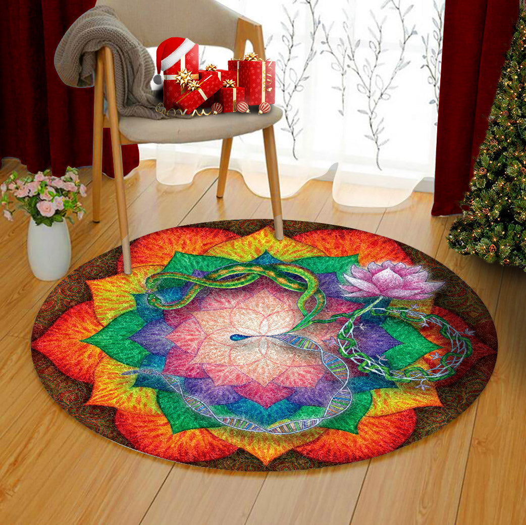 Lotus Flower NN2810086TM Round Area Rug