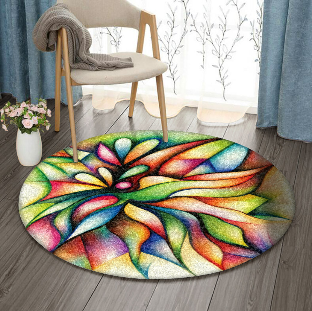 Lotus VD1610177RR Round Area Rug