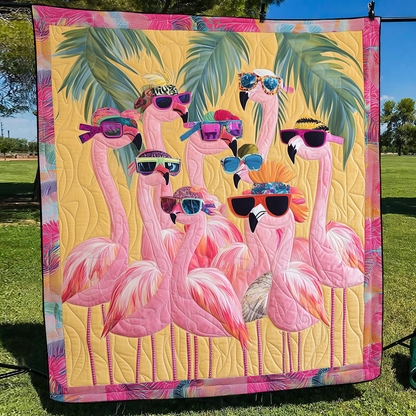 Lovable Flamingo Quilted Blanket NCU0VL472