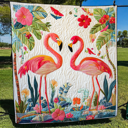 Lovable Flamingo Quilted Blanket NCU0VL558