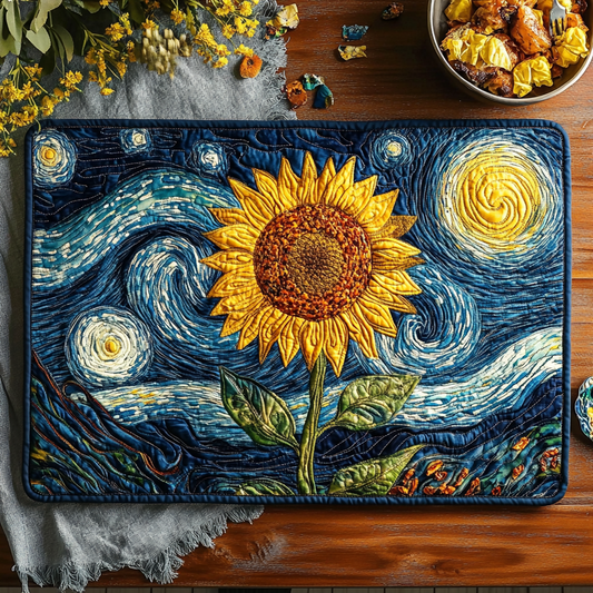 Lovable Sunflowers Quilted Placemat NCU0VL404