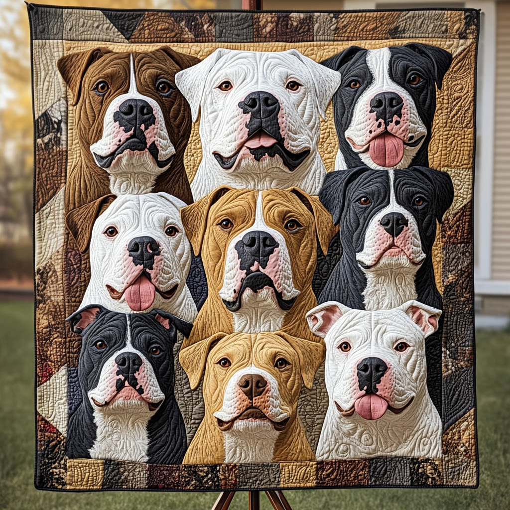 Loyal Faces Quilted Blanket NCU0VH1774