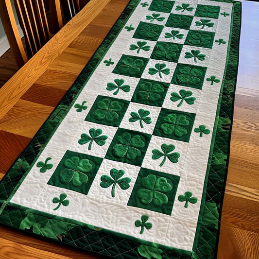 Lucky Leaf Quilted Table Runner NCU0NT1622